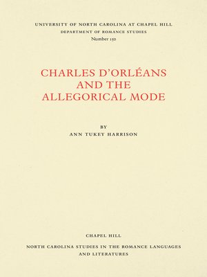 cover image of Charles d'Orléans and the Allegorical Mode